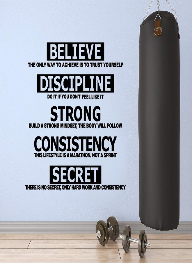 إيزما ملصقات حائط للصالات الرياضية، ملصقات حائط للياقة البدنية، ملصقات جدارية فنية قابلة للتقشير واللصق، اقتباسات تحفيزية، للمنزل، صالة الألعاب الرياضية، غرفة اليوجا، ديكورات المكتب، ملصقات حائط ملهمة، تمارين رياضية، جداريات من الفينيل - Image 2
