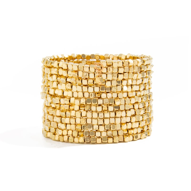 SHIXIN Luxury Geometric Square Bracelet - CCB Plated Multi-Layer Trendy Bangle - Image 5