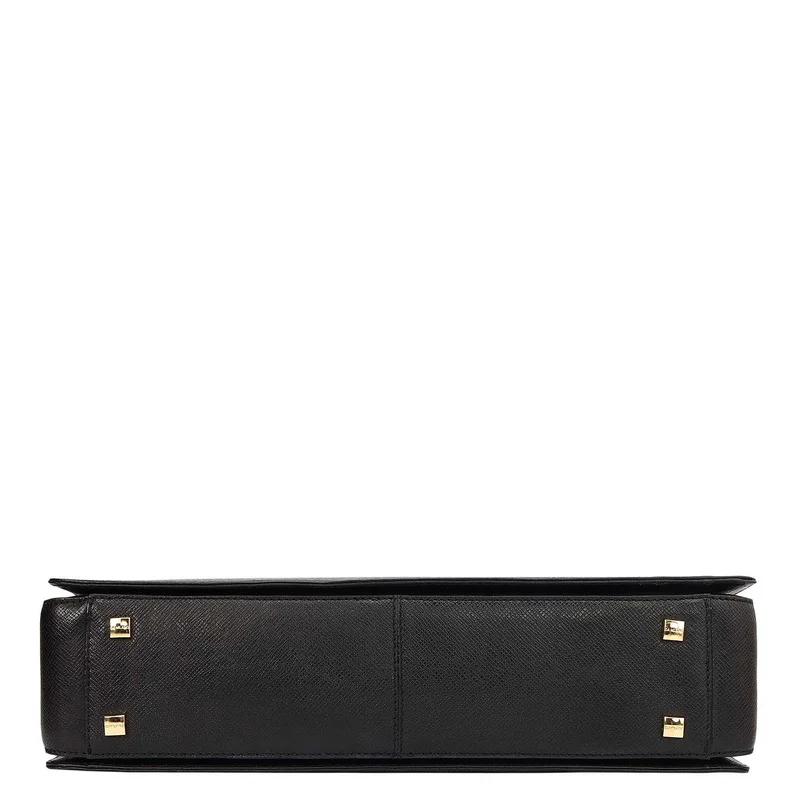 Da Milano  Franzy Leather Laptop Bag - Black  | Best Price UAE