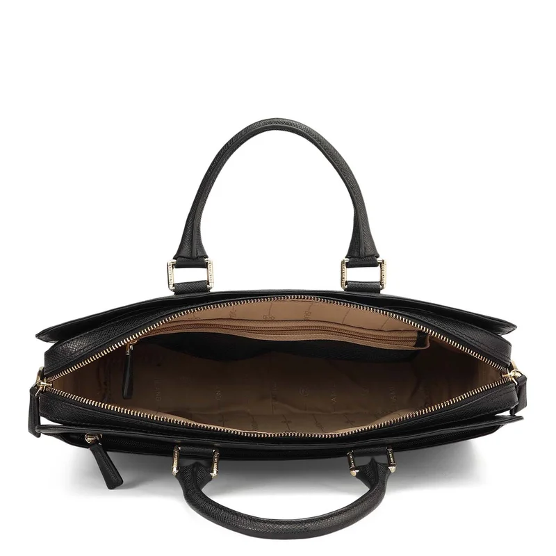 Da Milano  Franzy Leather Laptop Bag - Black  | Best Price UAE