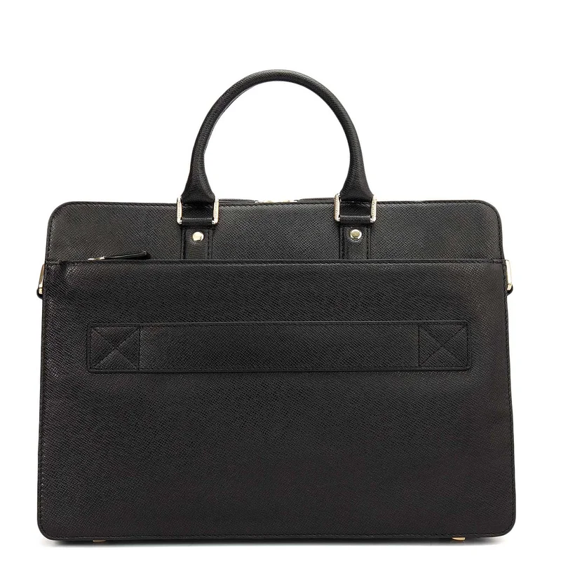 Da Milano  Franzy Leather Laptop Bag - Black  | Best Price UAE