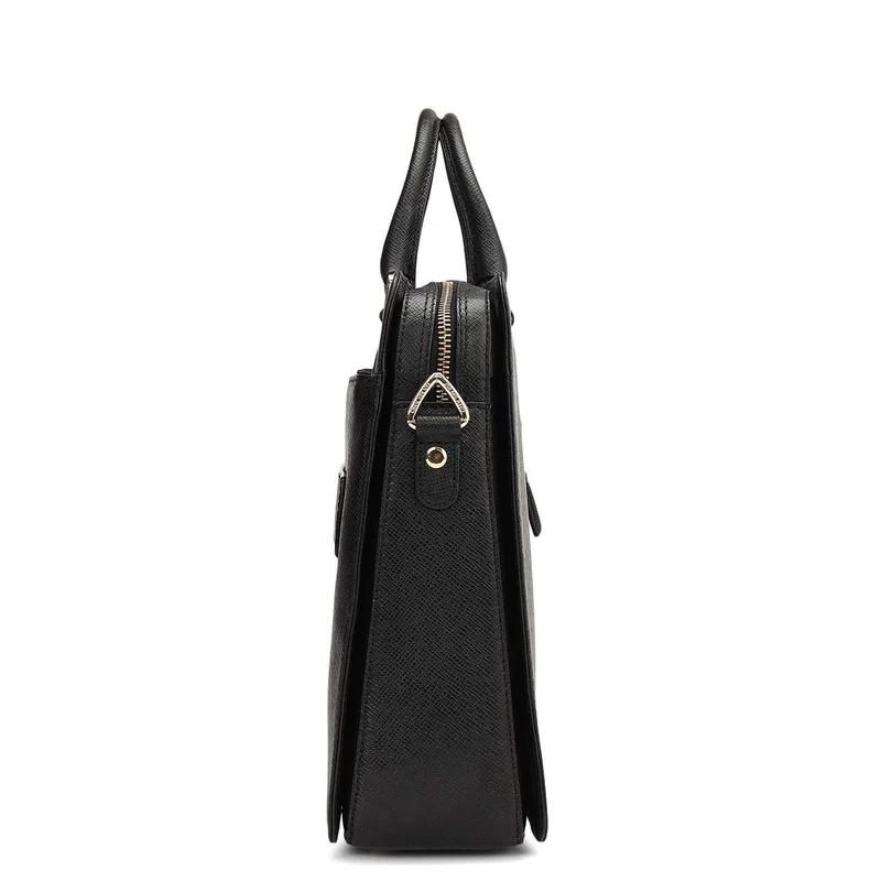 Da Milano  Franzy Leather Laptop Bag - Black  | Best Price UAE