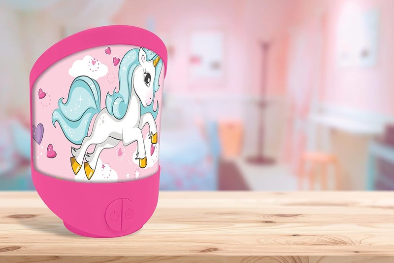 Lexibook Unicorn Night Light NLJ20UNI for Kids Room, Soft LED Bedside Lamp with Gentle Glow, Battery Operated Portable Night Light, Decorative Bedroom Lighting for Boys and Girls, Cute Unicorn Sleep Light for Comfort and Nighttime Security - Image 3