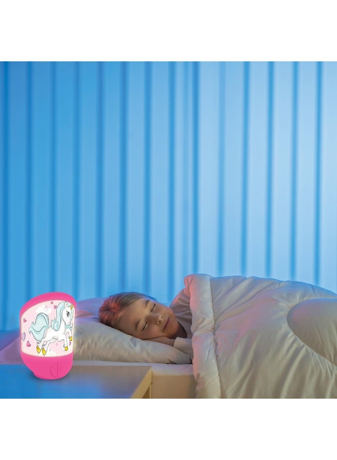 Lexibook Unicorn Night Light NLJ20UNI for Kids Room, Soft LED Bedside Lamp with Gentle Glow, Battery Operated Portable Night Light, Decorative Bedroom Lighting for Boys and Girls, Cute Unicorn Sleep Light for Comfort and Nighttime Security - Image 4