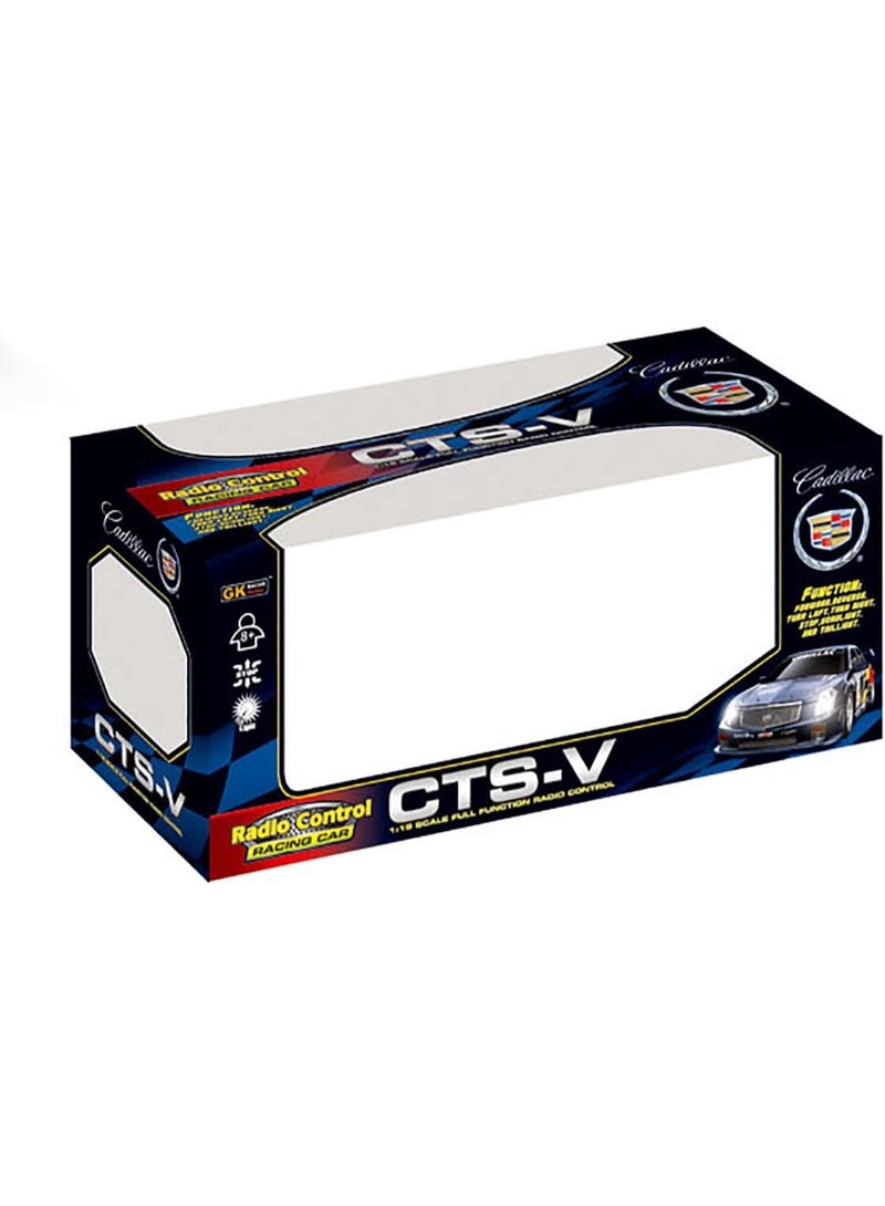 The Toys Home Licensed Cadillac CTS‑V RC Race Car – 1:18 Scale 4‑Function Remote Control with Working Head/Tail Lights, Requires 6×AA (Not Included), 3 Color Mix, Gift Window Box – Kids & Collectors Ages 6+ - Image 2