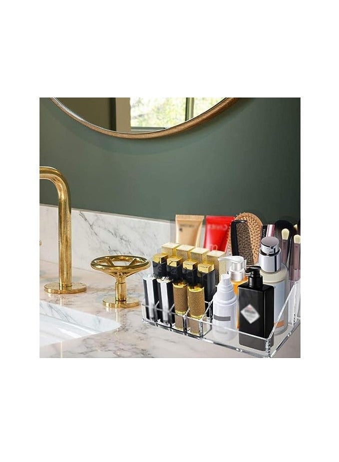 أوريتي أحمر الشفاه الاكريليك وفرشاة المكياج التخزين منظم مربع واضح - Image 3