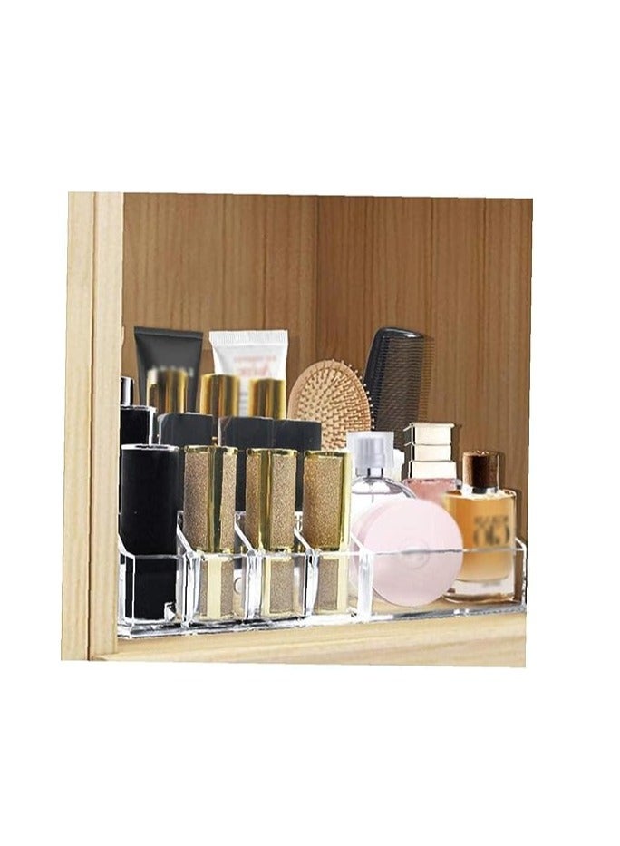 أوريتي أحمر الشفاه الاكريليك وفرشاة المكياج التخزين منظم مربع واضح - Image 4