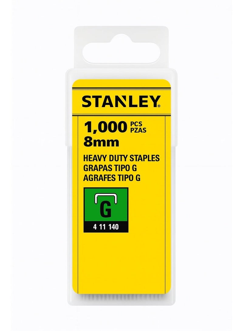 Stanley 1-TRA705T 8mm Heavy-Duty Staple Pin with Crown 11.4mm - 1000 Psc/Pack - Image 1