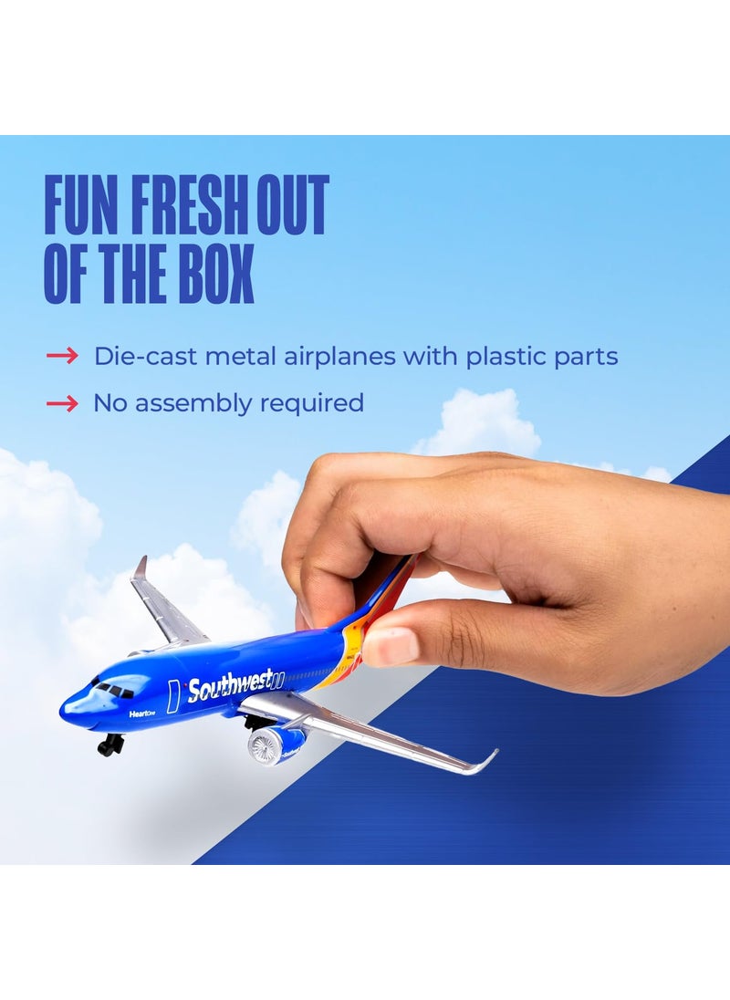 Daron Daron Toy Airplane – Southwest Airlines – Die-Cast Metal Model Airplane Toy with Plastic Parts for Kids Ages 3+  - Image 5