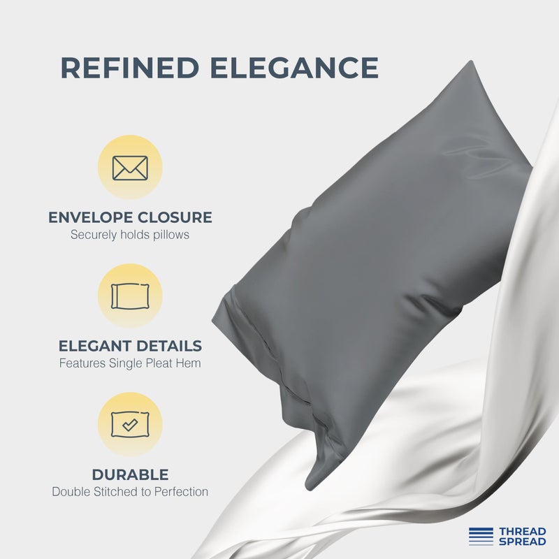 THREAD SPREAD انتشار الخيط 100 ٪ أوراق القطن المصرية في كاليفورنيا حجم الملك - 1500 Thread Count 4 PC Cal King Sheets Cotton Cotton Coleing Sateen Sheets High Thread Count Count - Image 4