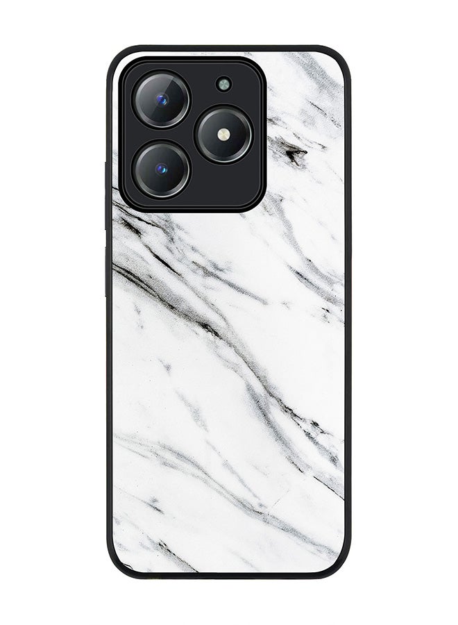 Stylizedd For Realme C63 / Realme C61 4G Case,Slim fit Camera Protection, Shockproof Thin Phone cover  - Marble Print Grey White - Image 1