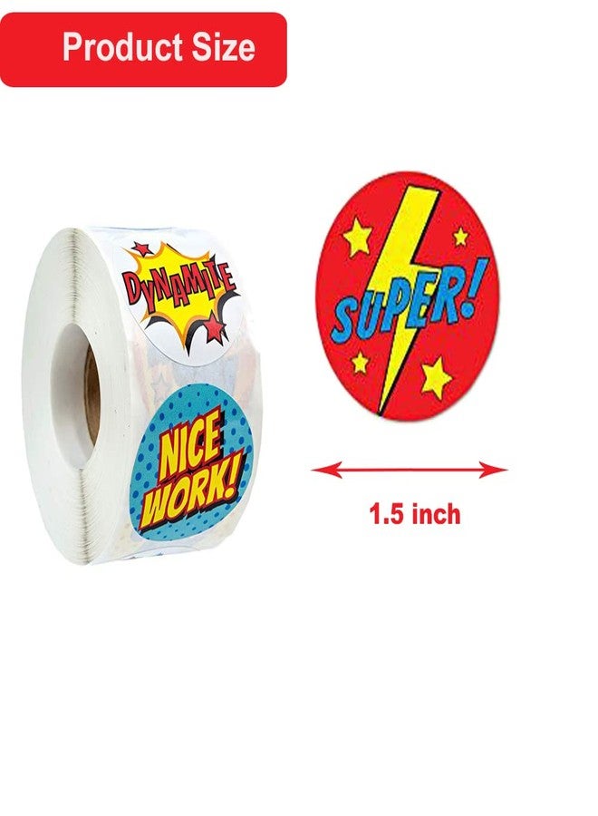 HOHAMN Motivational Stickers for Kids 1.5 Inch 500PCS Reward Stickers for Students Teachers School Stickers - Image 2