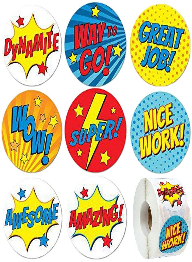 HOHAMN Motivational Stickers for Kids 1.5 Inch 500PCS Reward Stickers for Students Teachers School Stickers - Image 1