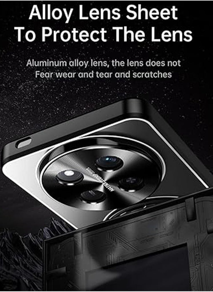 General - Case Compatible with Honor X9c 5G/X60 Pro, Metal Matte Case [Compatible with Mag-Safe], Camera Lens Protection Shockproof Slim Phone Case Cover with 360 Rotatable Ring Stand - Image 1