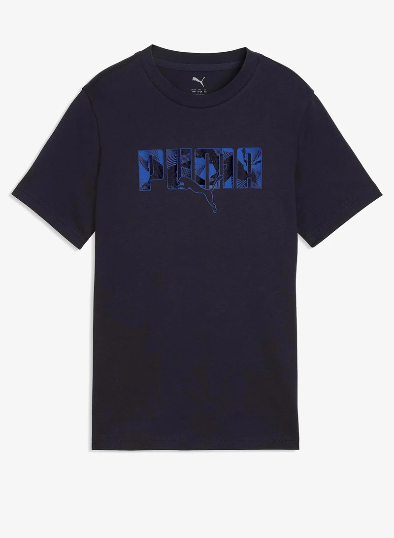 بوما تيشيرت قصة مختبر الشعار الأساسي للشباب