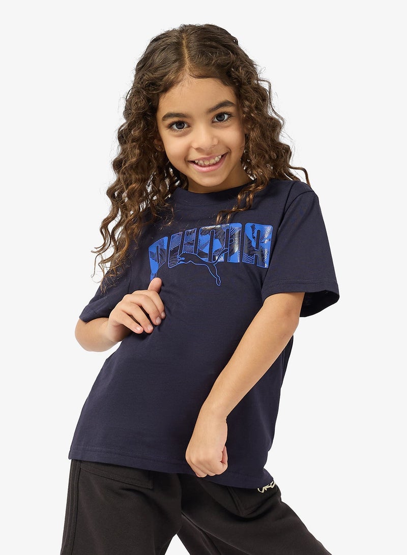 بوما تيشيرت قصة مختبر الشعار الأساسي للشباب - Image 1