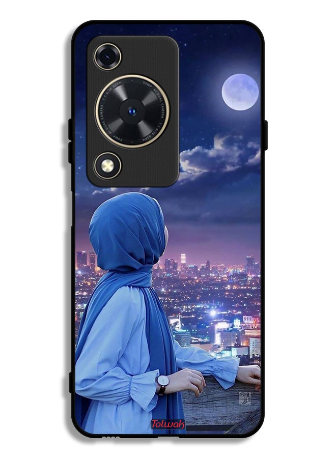 Tolwak Huawei Nova Y63 Protective Case Cover Looking At Moon Hijab Girl