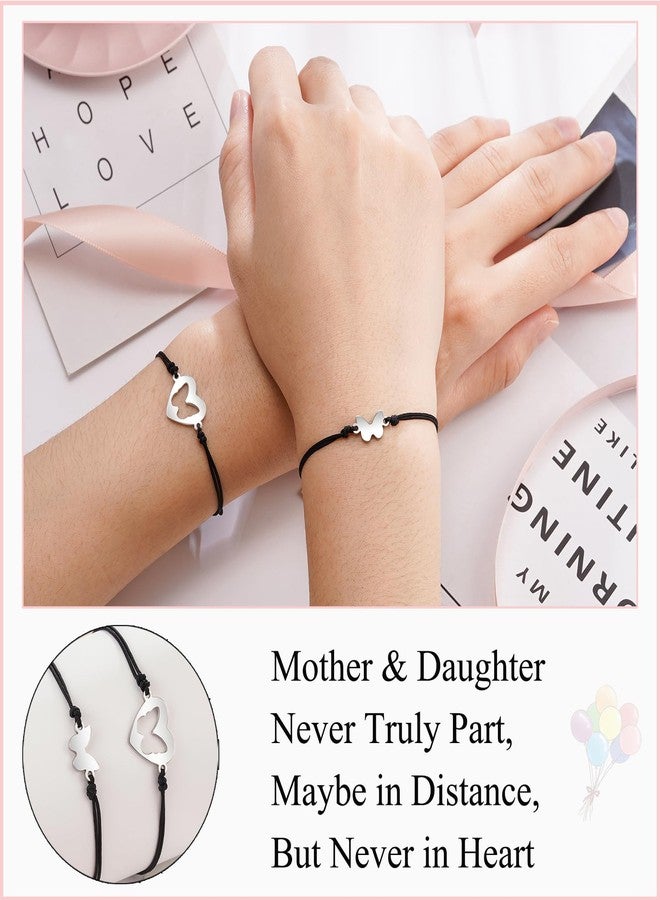 Tarsus Mother Daughter Gift Bracelets, Mothers Day Gifts Mom Gifts from Daughter Butterfly Bracelet Matching Christmas Valentines Day Jewelry Gifts for Mom Daughter - Image 2