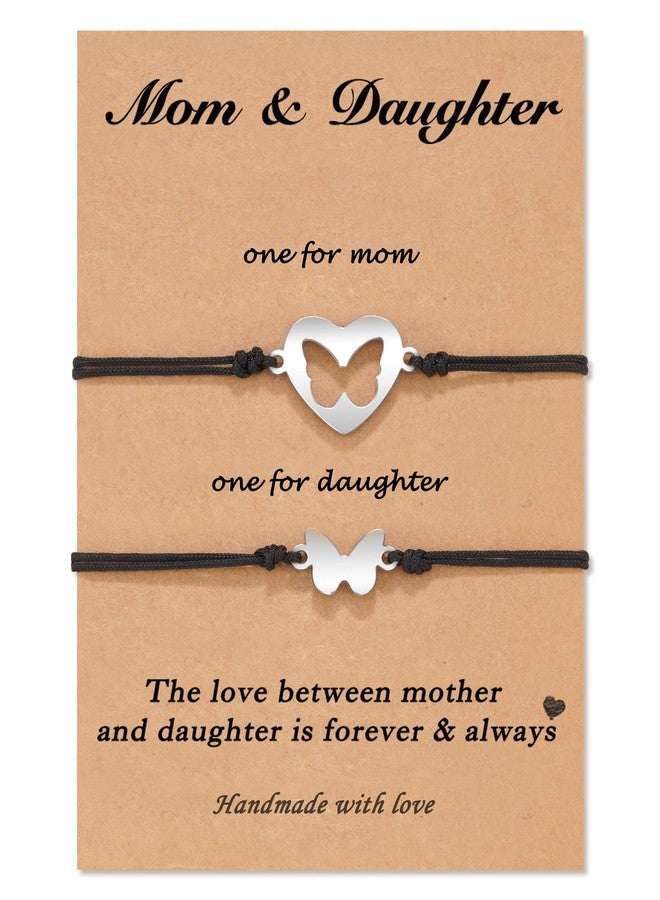 Tarsus Mother Daughter Gift Bracelets, Mothers Day Gifts Mom Gifts from Daughter Butterfly Bracelet Matching Christmas Valentines Day Jewelry Gifts for Mom Daughter - Image 1