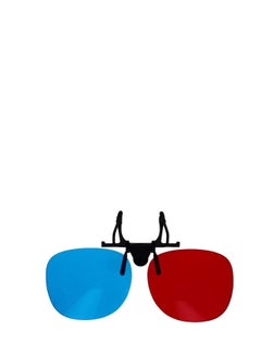 Clipon Glasses RedBlue Anaglyph 3D No Frame Resin Lens Myopia Clip 3 Sets Simple Style 3D Movie Game 2PCS