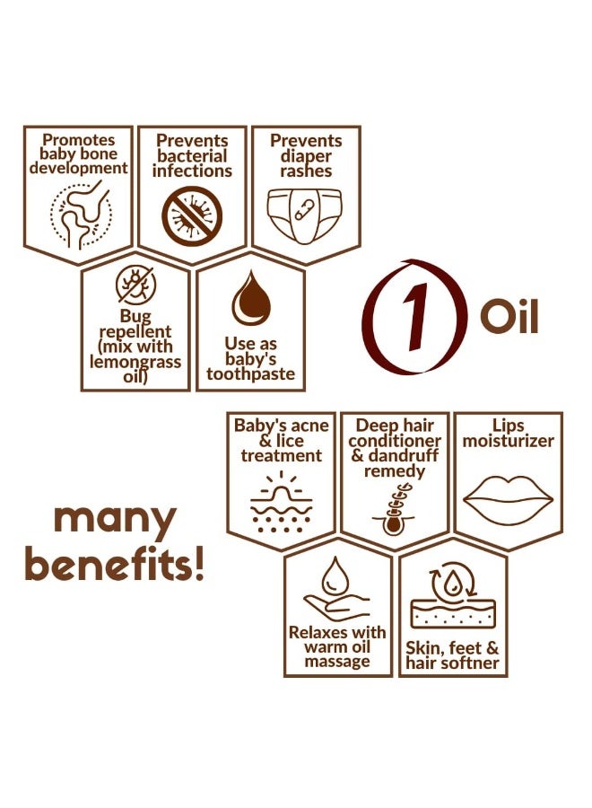 Coco Crush 100% Natural Cold Pressed Almond & Mustard Oil Combo for Babies | Pure, Safe & Chemical-Free | Nourishing Hair & Body Massage Oil (100ml (2 * 50ml)) - Image 3