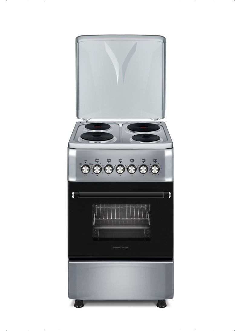 General Goldin 50x55cm 4 Burner Electric Cooking Ranger, Total Safety, Oven Grill, Up& down Heating, Auto Burner, Inside Oven Light, Timer, High Quality - Image 1