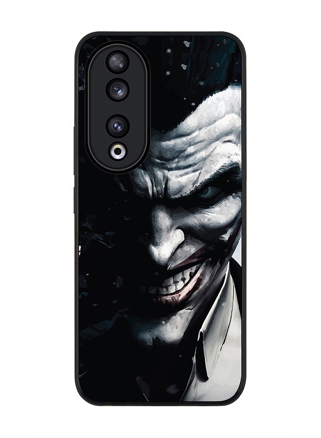 Stylizedd Rugged Black edge case for Honor 90 5G, Slim fit Soft Case Flexible Rubber Edges Anti Drop TPU Gel Thin Cover -  Arkham Joker - Image 1