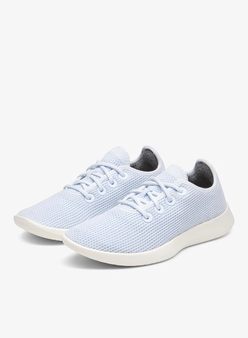 Allbirds حذاء نسائي للجري - زين أزرق نعل أبيض طبيعي