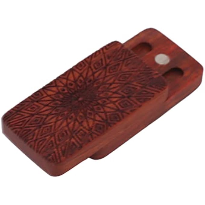 Kikumi Red Sandalwood Fidget Slider Fidget Toy, Engraved with Toe for Office (#4) - Image 4