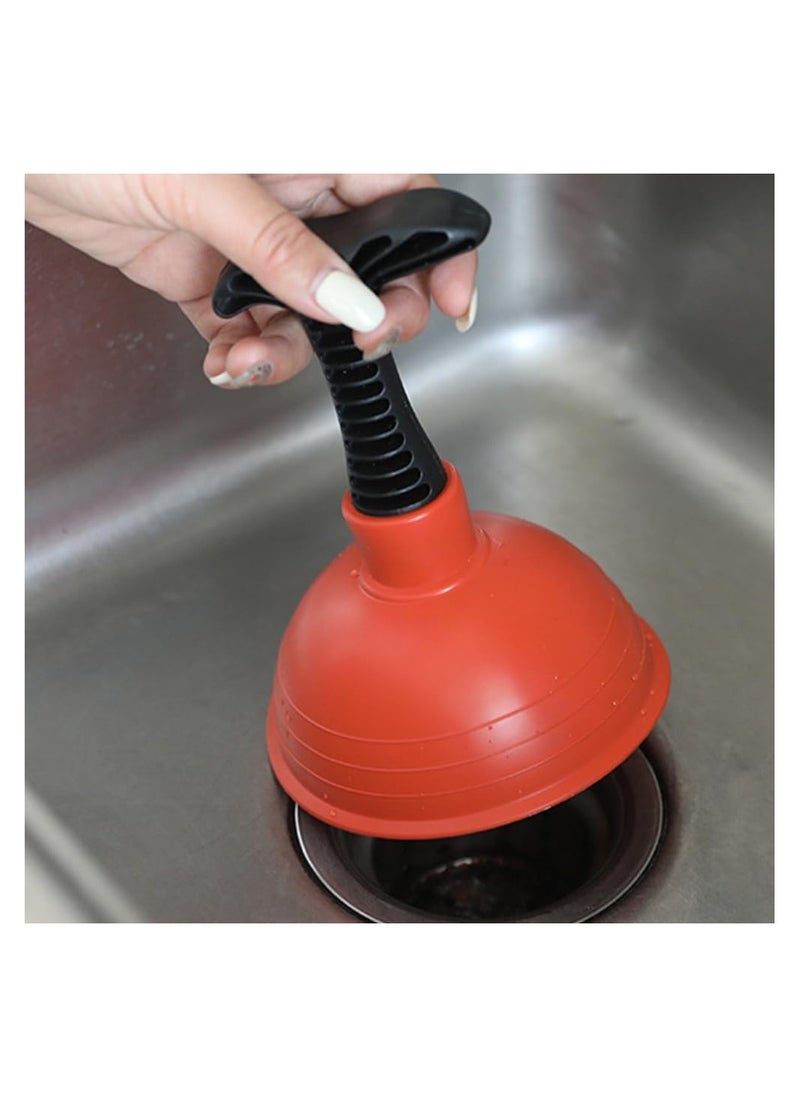 2Pcs Drain Plunger, Small Toilet Plunger, Mini Sink Plunger with Short Handle, Clog Remover Hand Ergonomic, Space-Saving, Plunger Unclogging Tool for Bathroom, Shower, Kitchen