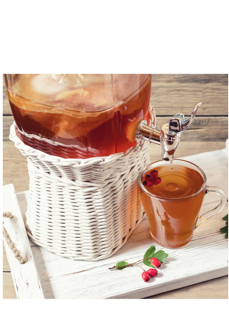 4PCS Beverage Dispenser Spigot Replacement ABS Plastic Press Type Faucets Tap Reusable Spigot Drink Dispenser Tap Replacement for Hot Cold Cater Juice Barrel (Silver) - Image 5