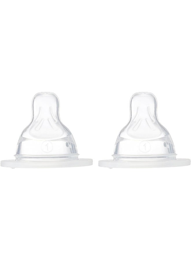 MAM Anatomic Dummy 1 Slow Flow â€“ Silicone â€“ Pack of 2 â€“ Transparent - Image 4