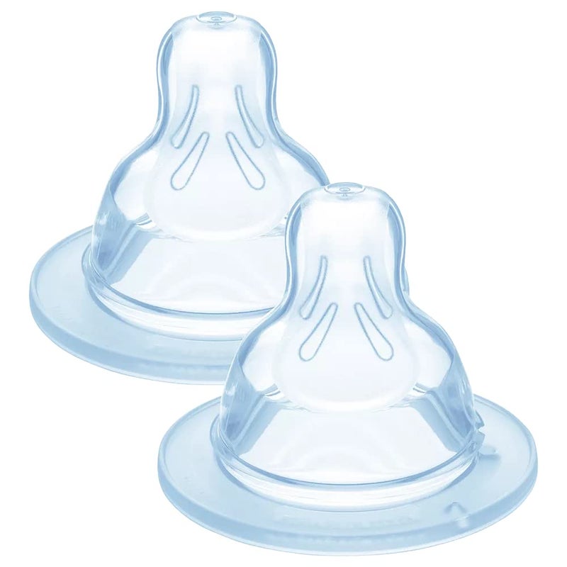 MAM Anatomic Dummy 1 Slow Flow â€“ Silicone â€“ Pack of 2 â€“ Transparent - Image 1