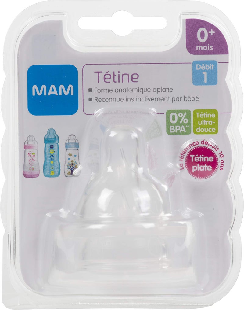 MAM Anatomic Dummy 1 Slow Flow â€“ Silicone â€“ Pack of 2 â€“ Transparent - Image 2
