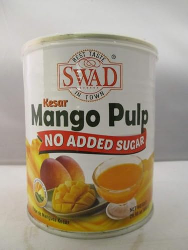 Swad NO ADDED SUGAR Kesar Mango Pulp - 850 Grams - Image 5