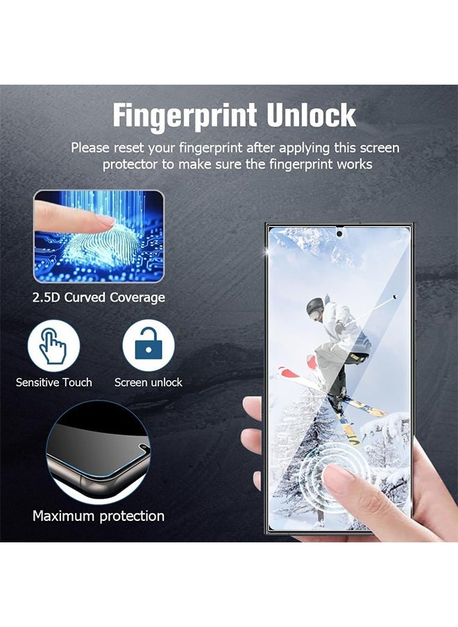 X-level Samsung Galaxy S24 Ultra Screen Protector Tempered Glass, Support Fingerprint Unlocking,  9H Hardness Anti-Scratch Anti-Fingerprint Bubble-Free Touch Sensitivity Tempered Film  - Image 4
