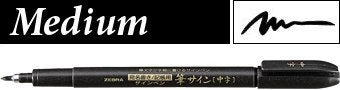 Stationery JP Zebra Fude Sign Brush Pen, Extra Fine, Fine, Medium, Gray Ink, 4-pack,Sticky Notes Value Set - Image 2