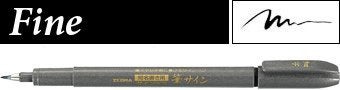 Stationery JP Zebra Fude Sign Brush Pen, Extra Fine, Fine, Medium, Gray Ink, 4-pack,Sticky Notes Value Set - Image 3