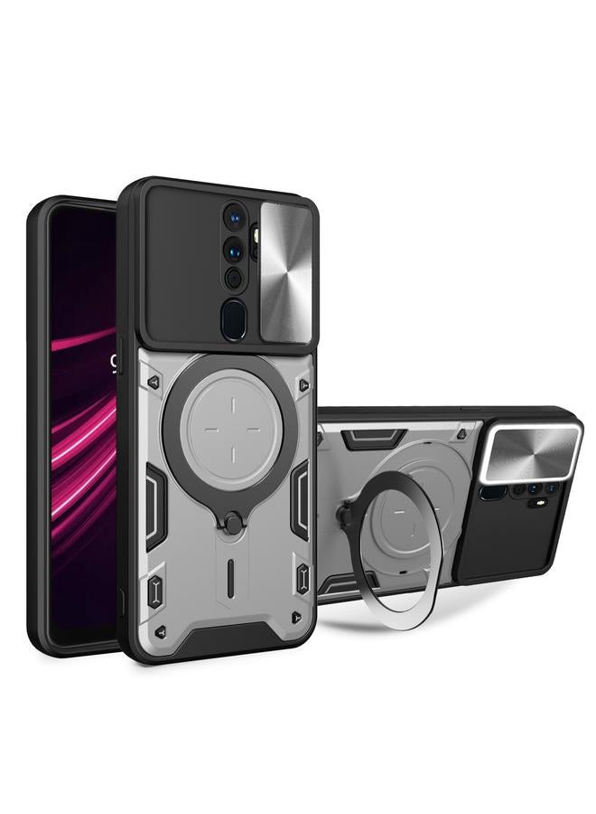 اس-توب جراب لهاتف OPPO A9 2020 / A5 2020 / A11x CD Texture Sliding Camshield حامل مغناطيسي للهاتف - Image 1