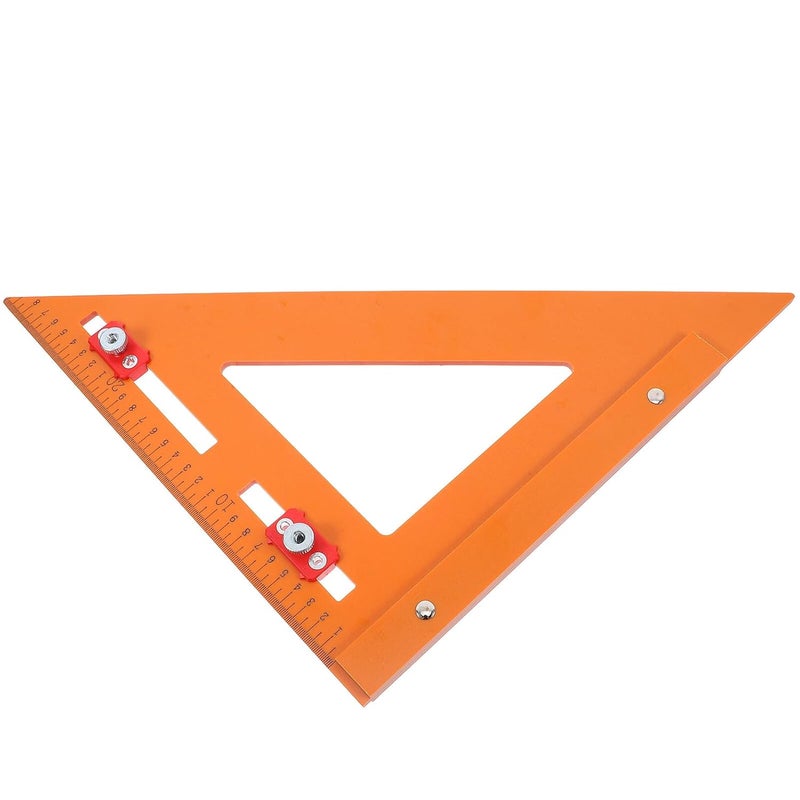 COHEALI Multi-Angle Bakelite Carpenter Ruler 320x320mm with Woodworking Positioning and Drilling Guide for Precision Angle Measuring Tool - Image 1