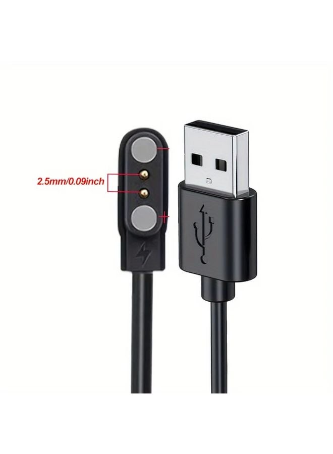 I6C Magnetic USB Smartwatch Charging Dock Cable Adapter 2 4 Pins Flat Design - Image 1