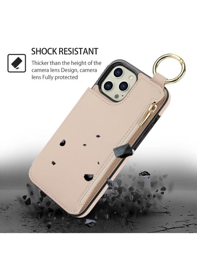 Zaboon Case For iPhone 13 Pro Max RFlD Anti-theft Double Buckle Ring Zipper Card Phone Case - Image 2