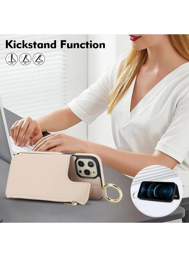 Zaboon Case For iPhone 13 Pro Max RFlD Anti-theft Double Buckle Ring Zipper Card Phone Case - Image 4