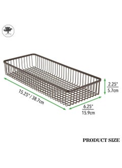 sulfar MS Kitchen Cabinet Drawer Organizer Tray - Storage Basket for Cutlery, Serving Spoons, Cooking Utensils, Gadgets (Pack of 1) Black  - Image 2