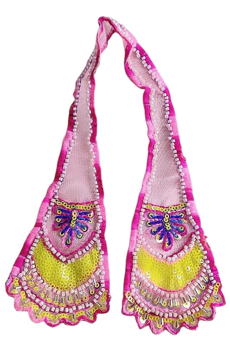 Partish Laddu Gopal Poshak with Pagdi Size 2 l Ladoo Gopal Dress l Bal Gopal l Kanha Ji Thakur Ji Heavy Dress (Pink A, Size 2) - Image 5