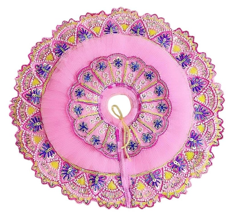 Partish Laddu Gopal Poshak with Pagdi Size 2 l Ladoo Gopal Dress l Bal Gopal l Kanha Ji Thakur Ji Heavy Dress (Pink A, Size 2) - Image 3