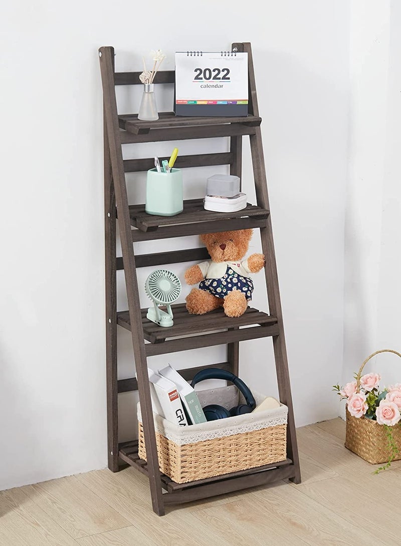 Generic FFD Flowers Plants Pot Rack,Wooden Book Rack,Bookshelf,Wood Bookcase Storage Organizer  - Image 4