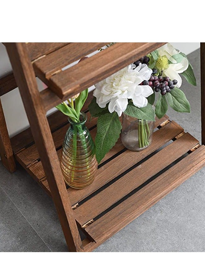 Generic FFD Flowers Plants Pot Rack,Wooden Book Rack,Bookshelf,Wood Bookcase Storage Organizer  - Image 5