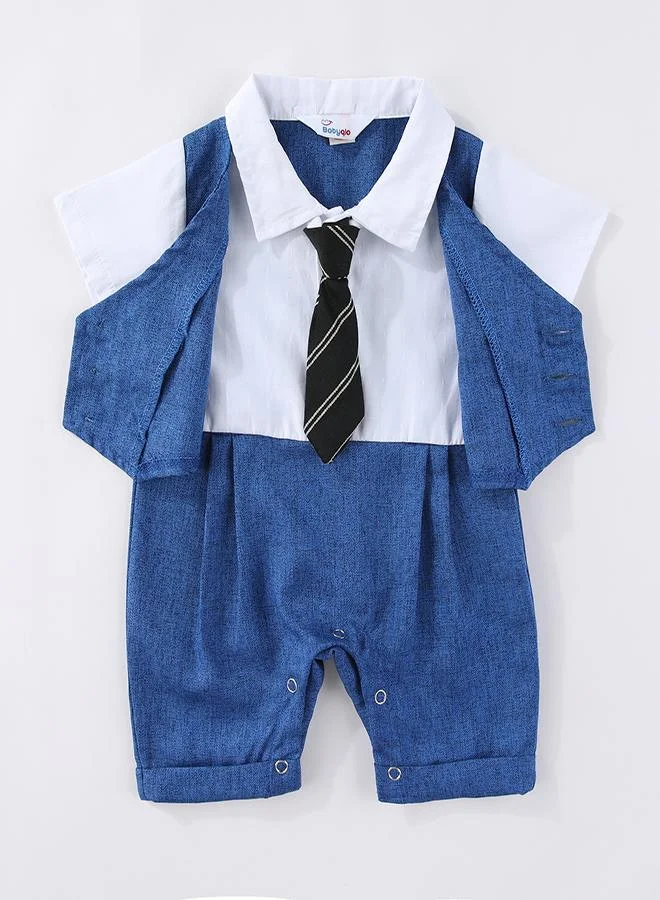 بيبي كلو Elegant Bowtie Suit Romper for Baby Boys