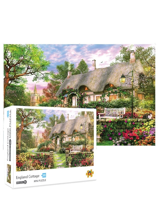 Country Cottage Jigsaw Puzzle Set- 1000 Pieces Unique, Glare-Free Imagery ,42*29.7cm Stress Relief Toy, Early Education Development Set for Kids Adults ﻿ - Image 1